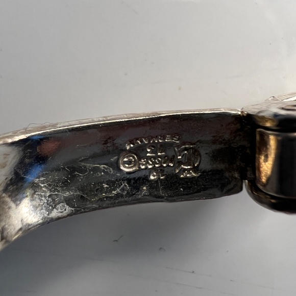 Vintage Grossé Germany Dior Bracelet 925 Silver Heavy Chain Link 1973 - Picture 13 of 14